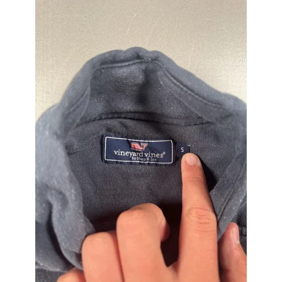 Vineyard Vines Pullover Mens Small Blue Quarter Zip Miami Embroidered Sweatshirt - Picture 3 of 8